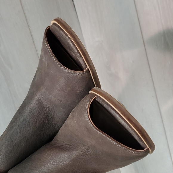 Lucky Brand Womens Jubai Peep Ankle Leather Heels Boots open toe shoes sz 10M - Picture 5 of 12